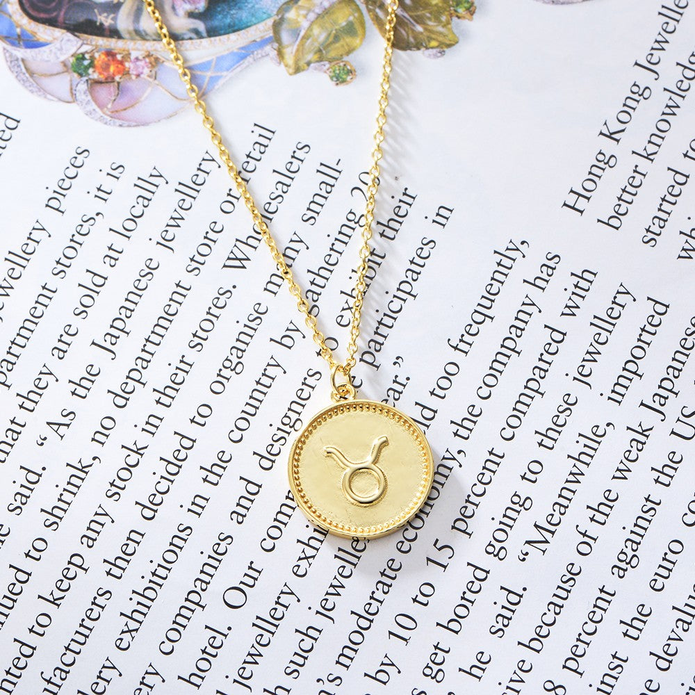 Sterling Silver Gold Plated Zodiac Sign Necklace