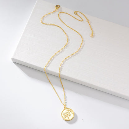 Sterling Silver Gold Plated Zodiac Sign Necklace