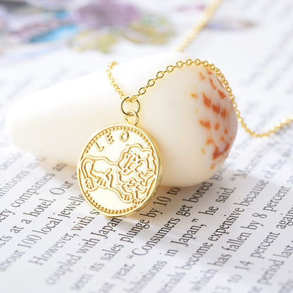 Sterling Silver Gold Plated Zodiac Sign Necklace