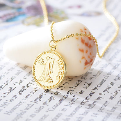 Sterling Silver Gold Plated Zodiac Sign Necklace