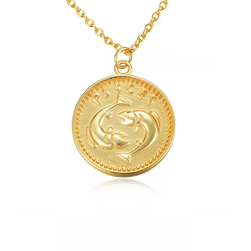 Sterling Silver Gold Plated Zodiac Sign Necklace