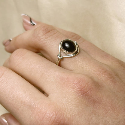 Sterling Silver Black Onyx Ring