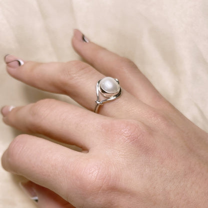 Sterling Silver Pearl Ring