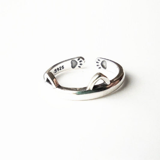 Sterling Silver Cat Ring