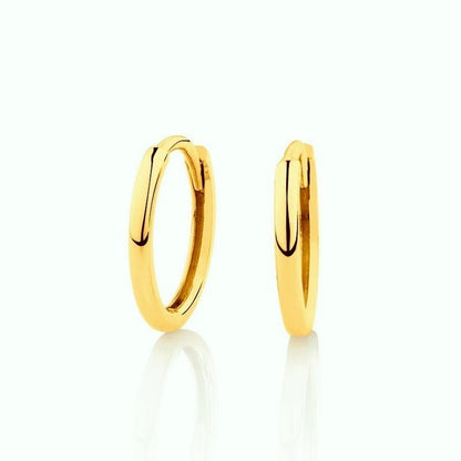 Sterling Silver Gold Plated 12 - 20 mm Hoops