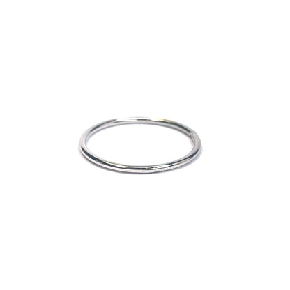 Sterling Silver Rhodium Plated 1 mm Minimalist Ring