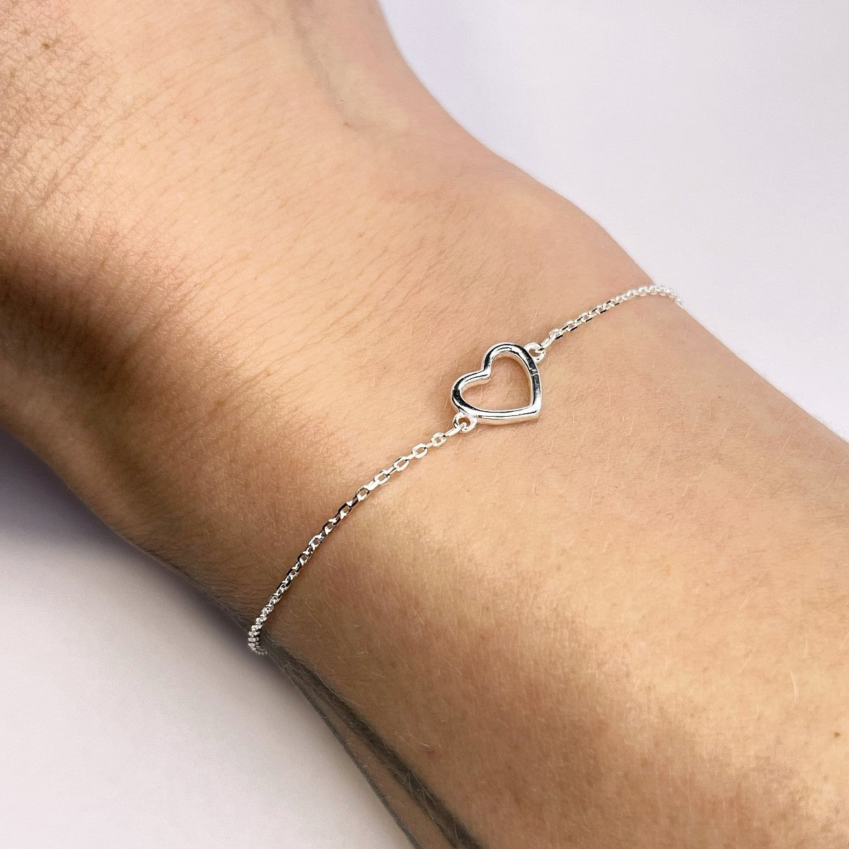 Sterling Silver Heart Bracelet