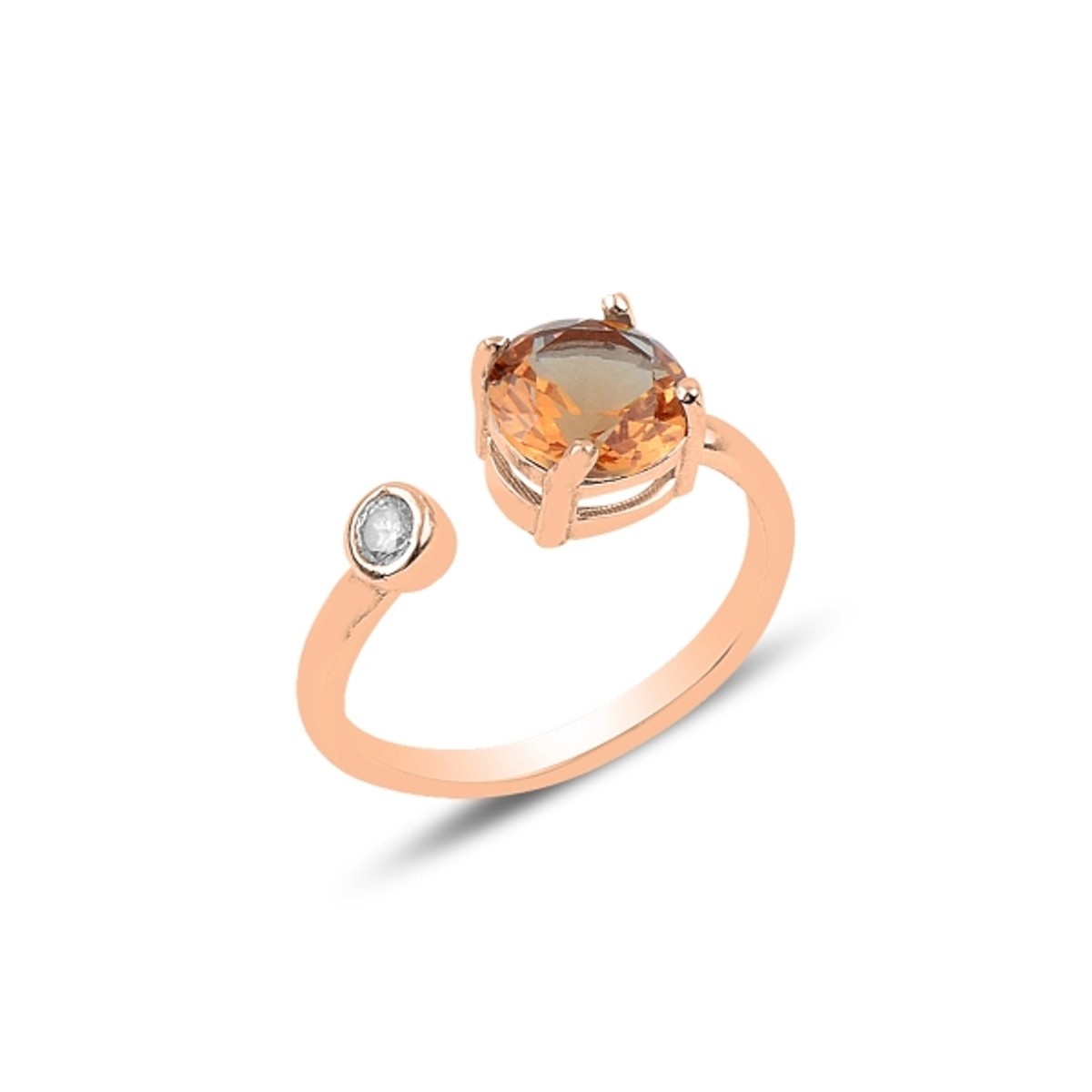 Sterling Silver Rose Gold Plated Zultanite Ring