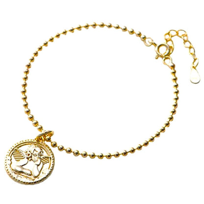 Sterling Silver Gold Plated Angel Bracelet