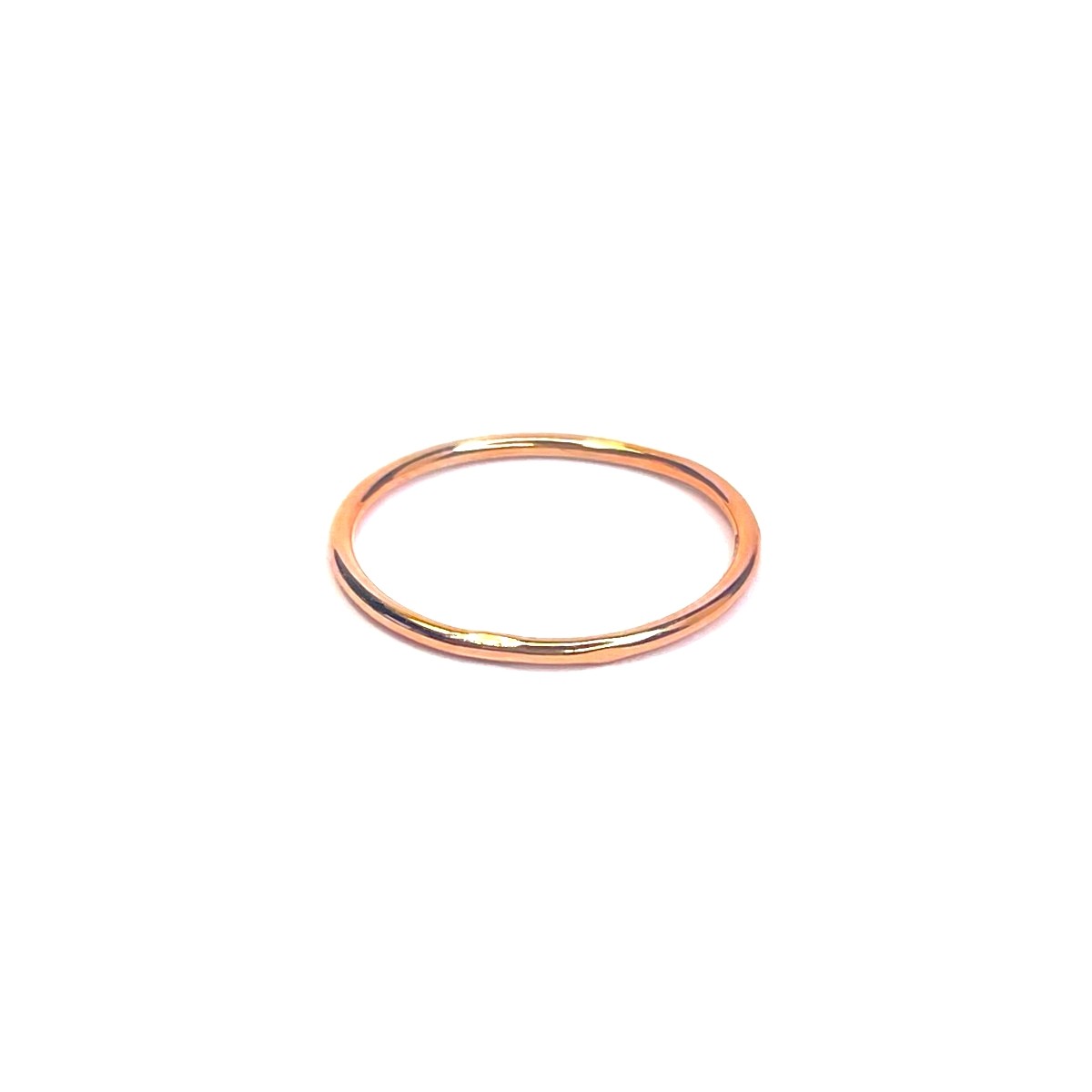 Sterling Silver Rose Gold Plated 1 mm Minimalist Ring