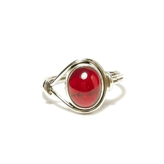 Sterling Silver Garnet Ring