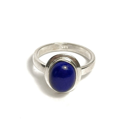 Sterling Silver Oval Lazurite Ring