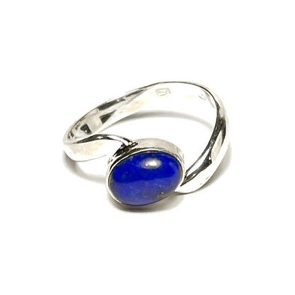 Sterling Silver Oval Lazurite Ring