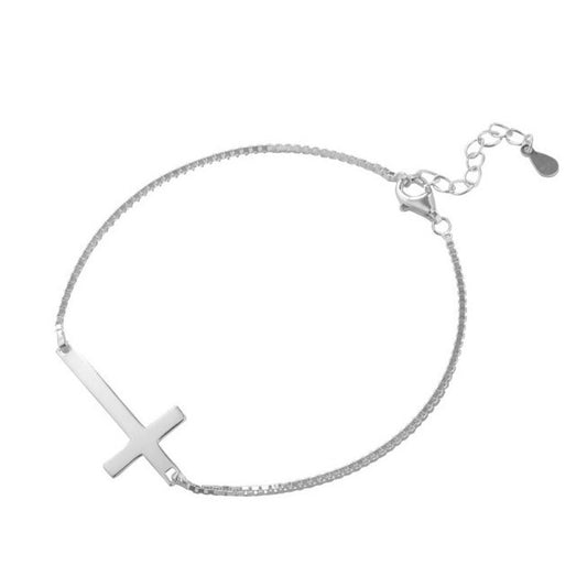 Sterling Silver Cross Bracelet