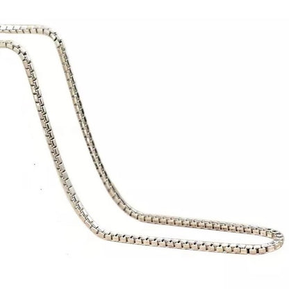 Sterling Silver Rhodium Plated 1.5 mm Box Chain