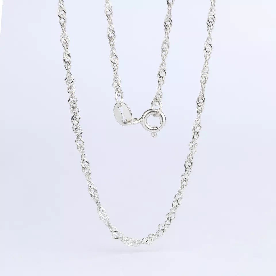 Sterling Silver 1 mm Singapore Chain