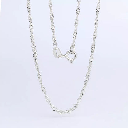 Sterling Silver 1 mm Singapore Chain