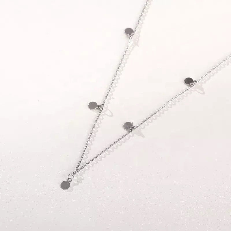 Sterling Silver Rhodium Plated Pendant Chain Necklace