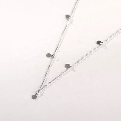 Sterling Silver Rhodium Plated Pendant Chain Necklace