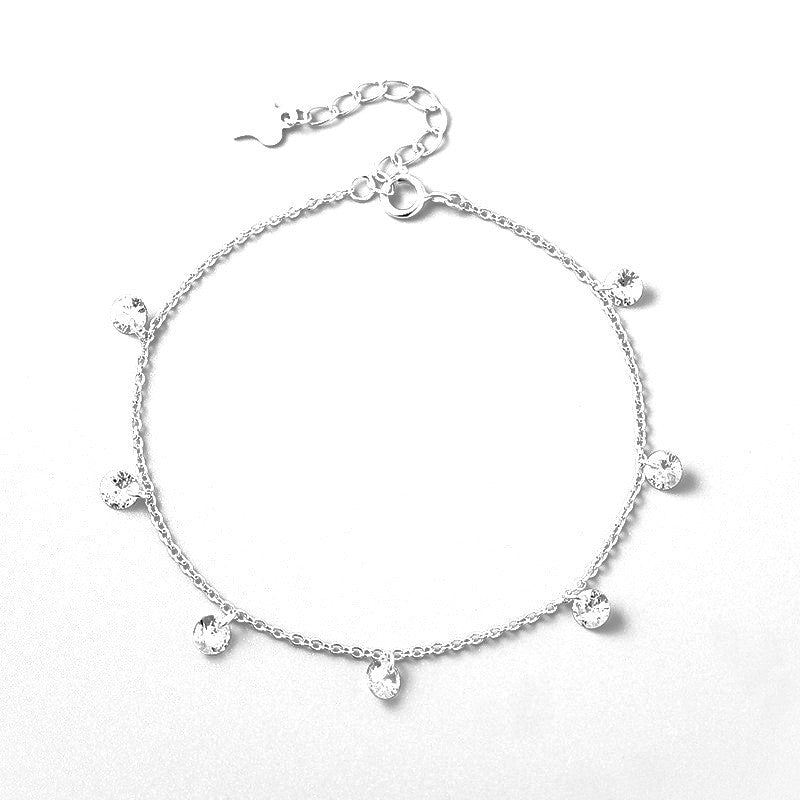 Sterling Silver Rhodium Plated CZ Bracelet