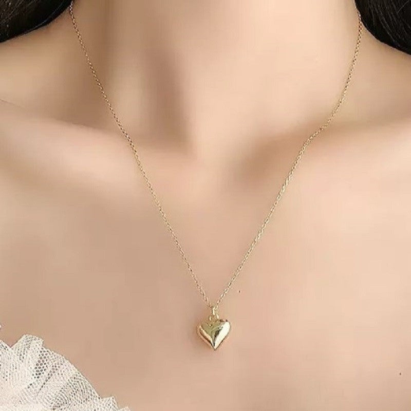 Sterling Silver Gold Plated Heart Necklace