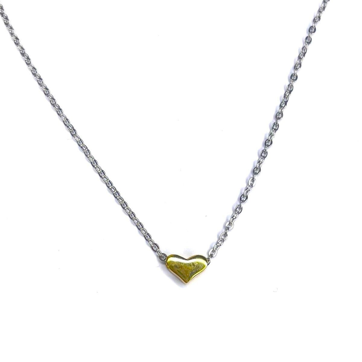 Sterling Silver Minimalist Heart Necklace