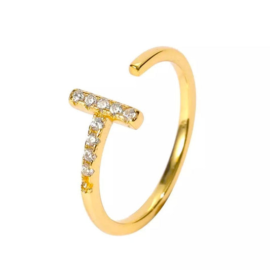 Sterling Silver Gold Plated CZ Ring