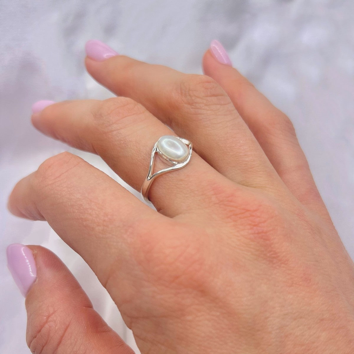 Sterling Silver Pearl Ring