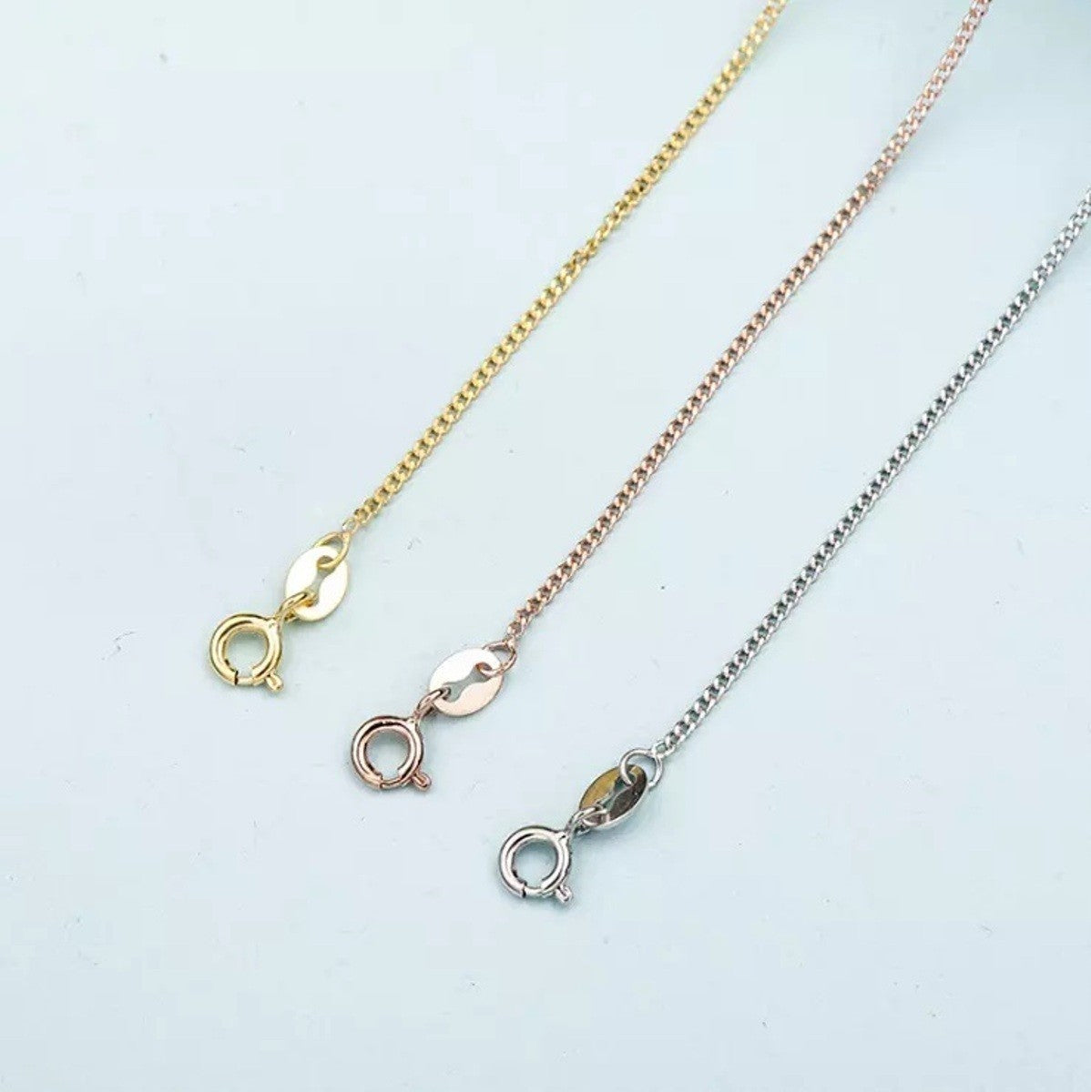 Sterling Silver Gold Plated 1.35 mm Curb Chain