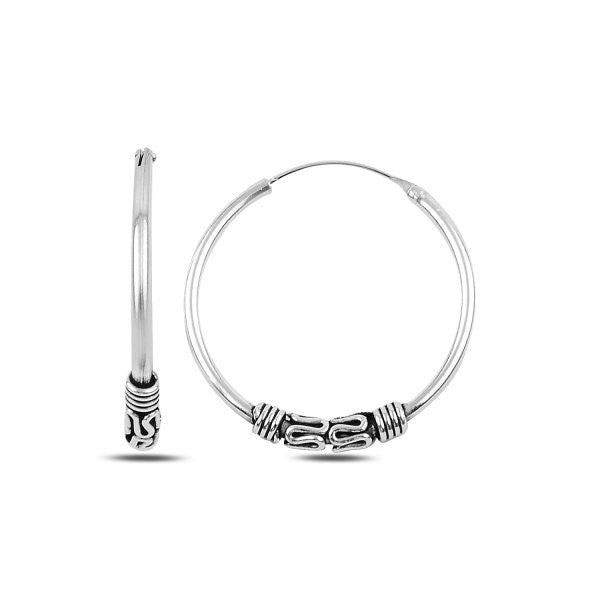 Oxidized Silver 12 - 35 mm Hoops