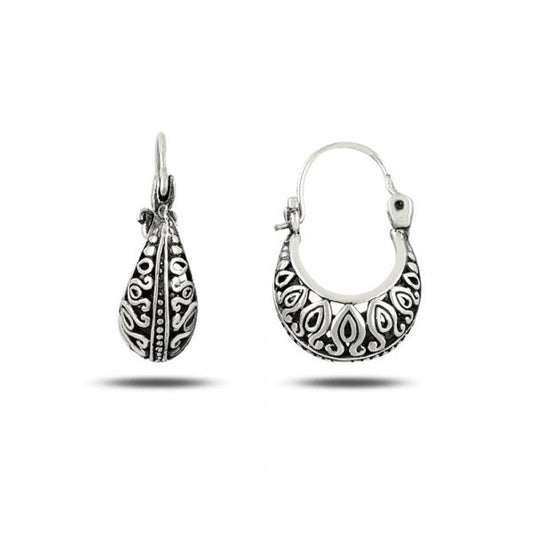 Sterling Silver Openwork Drop Earrings