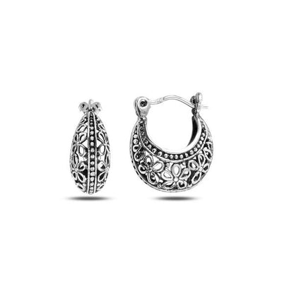 Sterling Silver Openwork Drop Earrings