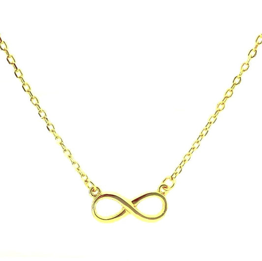 Sterling Silver Gold Plated Infinity Necklace