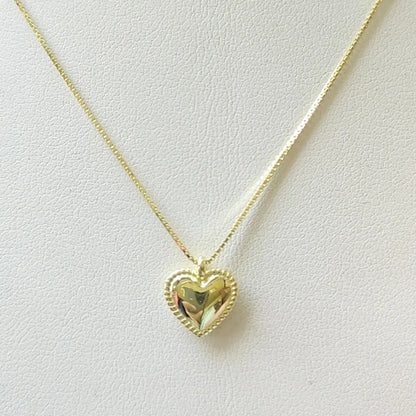 Sterling Silver Gold Plated Heart Necklace