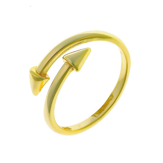 Sterling Silver Gold Plated Arrow Ring