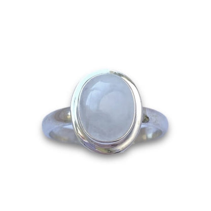 Sterling Silver Oval Moonstone Ring