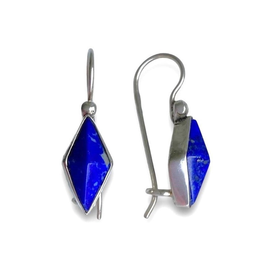 Sterling Silver Lazurite Drop Earrings