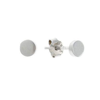 Sterling Silver Rhodium Plated 3 - 8 mm Round Studs