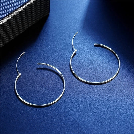 Sterling Silver 10 - 50 mm Hoops