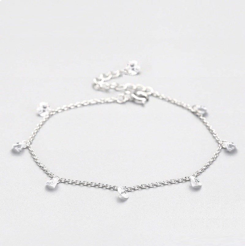 Sterling Silver Rhodium Plated CZ Bracelet