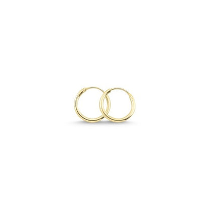 Sterling Silver Gold Plated 10 - 50 mm Hoops