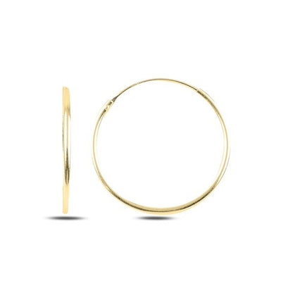 Sterling Silver Gold Plated 10 - 50 mm Hoops