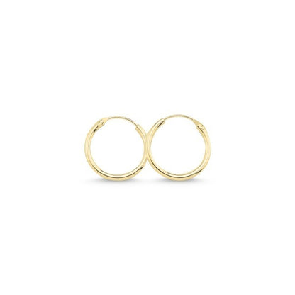 Sterling Silver Gold Plated 10 - 50 mm Hoops