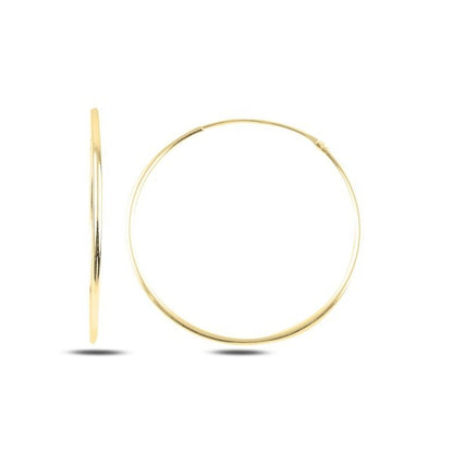 Sterling Silver Gold Plated 10 - 50 mm Hoops