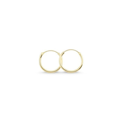 Sterling Silver Gold Plated 10 - 50 mm Hoops