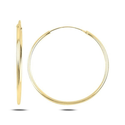 Sterling Silver Gold Plated 10 - 50 mm Hoops