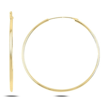 Sterling Silver Gold Plated 10 - 50 mm Hoops