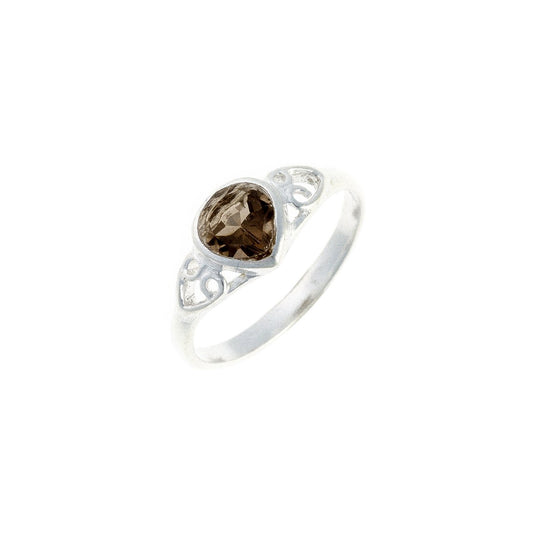 Smoky Quartz silver ring