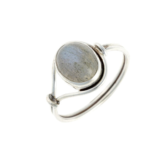 Sterling Silver Oval Labradorite Ring