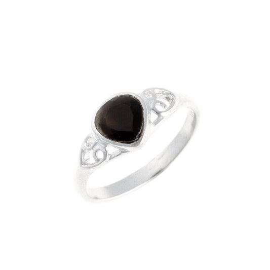 Black Onyx stone silver ring